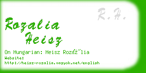 rozalia heisz business card